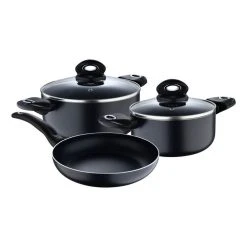 Bergner Orion 3 Piece Cookset Black