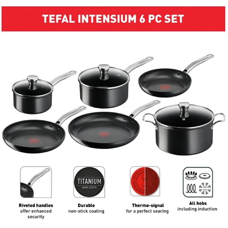 Tefal Intensium 6-Piece Induction Non-Stick Set - Image 2