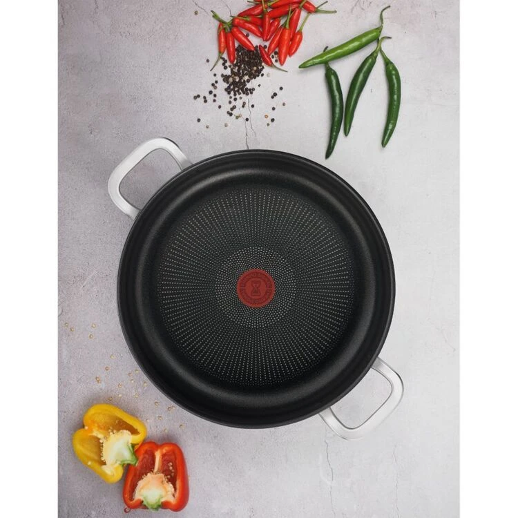 Tefal Premium Specialty Hard Anodised Induction Chef Pan With Lid 30 Cm - Image 4