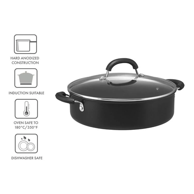 Circulon Total Hard Anodised 28cm/4.7L Covered Sauteuse - Image 2