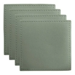 Maxwell & Williams Table Accents Leather Look Cowhide Coaster 10 X 10 Cm Set Of 4 Sage