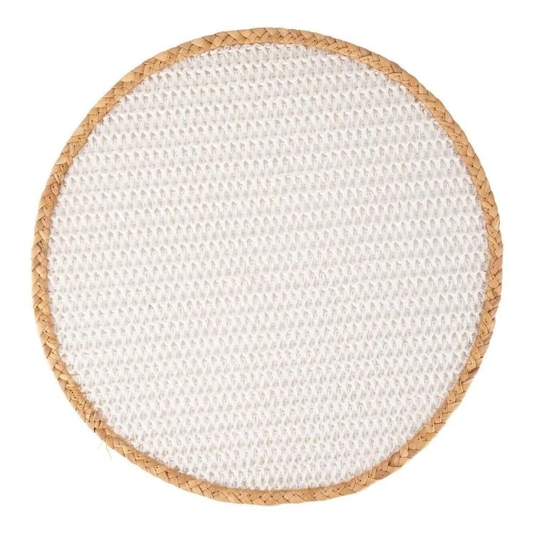 Maxwell & Williams Table Accents Placemat 38 Cm Round White Natural