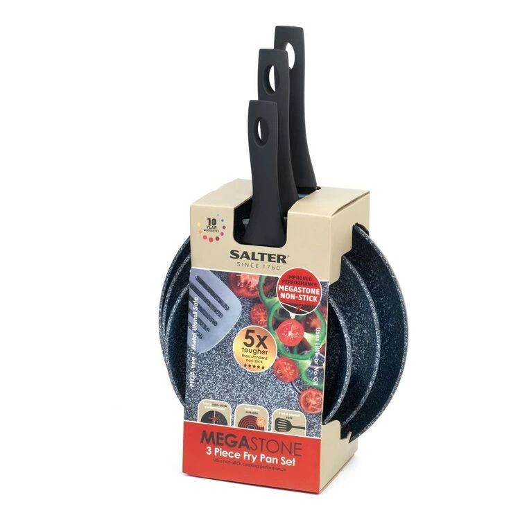 Salter Megastone Basic Frypan 3 Piece Set - Image 2