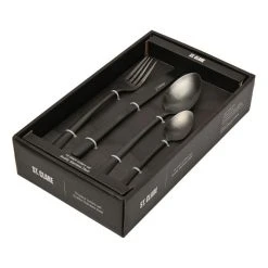 St Clare Nordic 16 Piece Stainless Steel Cutlery Set Black