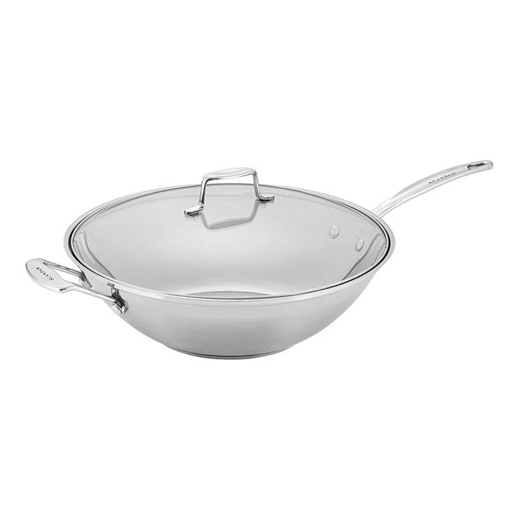 SCANPAN Impact Stainless Steel Covered Wok 32cm
