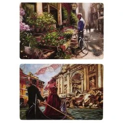 Just Home Romantic Holiday 2 Pack Placemat Set