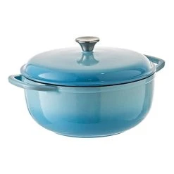 Smith & Nobel Traditions Cast Iron Casserole 6L Blue