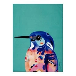 Maxwell & Williams Pete Cromer Tea Towel 50 X 70 Cm Azure Kingfisher