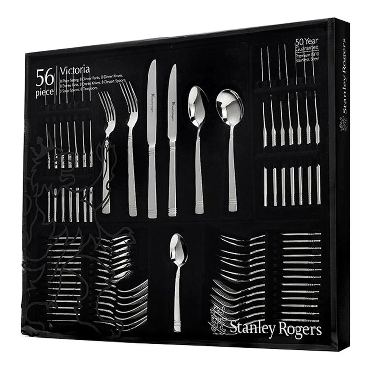 Stanley Rogers Victoria 18/10 56-Piece Cutlery Set - Image 3