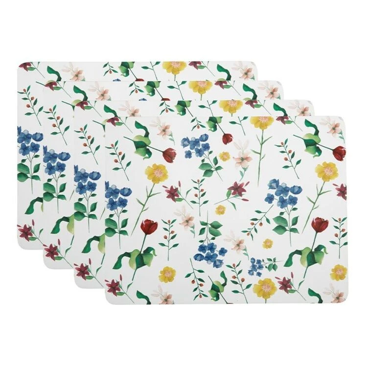 Maxwell & Williams Posy 4-Piece Cork Back Placemat 34 X 26.5 Cm