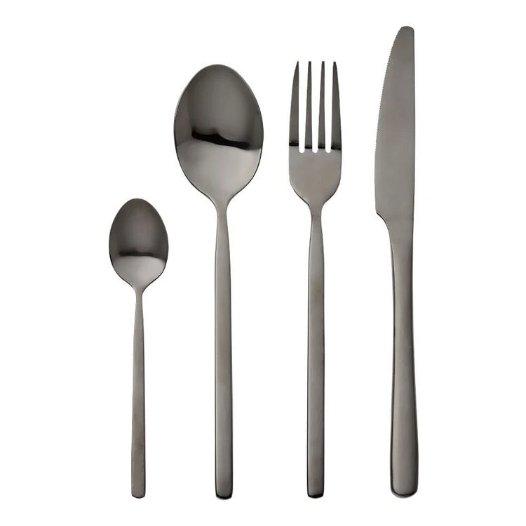 Smith & Nobel Arte 24-Piece Cutlery Set Shiny Black