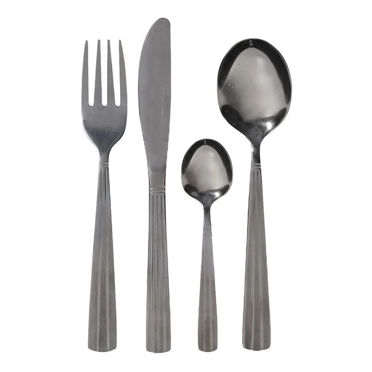 Smith & Nobel Soho 24-Piece Cutlery Set Black - Image 2