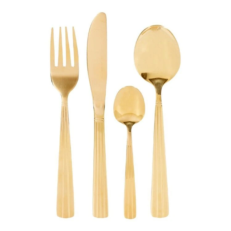 Smith & Nobel Soho 24-Piece Cutlery Set Gold - Image 2
