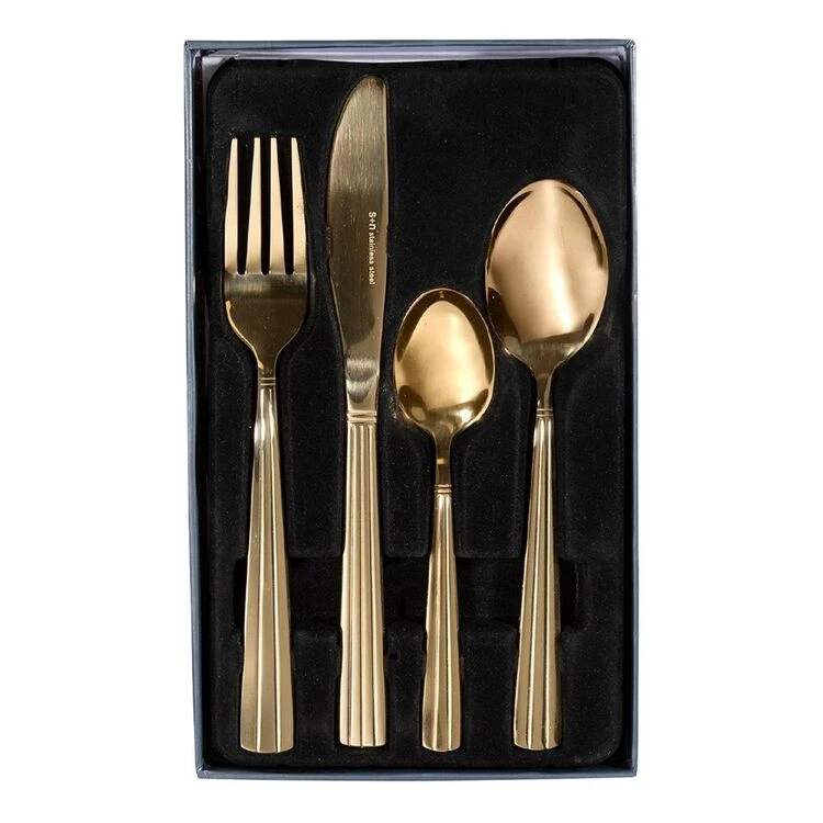 Smith & Nobel Soho 24-Piece Cutlery Set Gold - Image 3