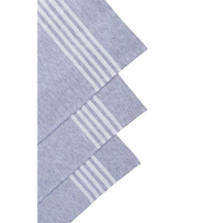 Smith & Nobel Nord 3 Pack Tea Towel Navy 45 X 70 Cm