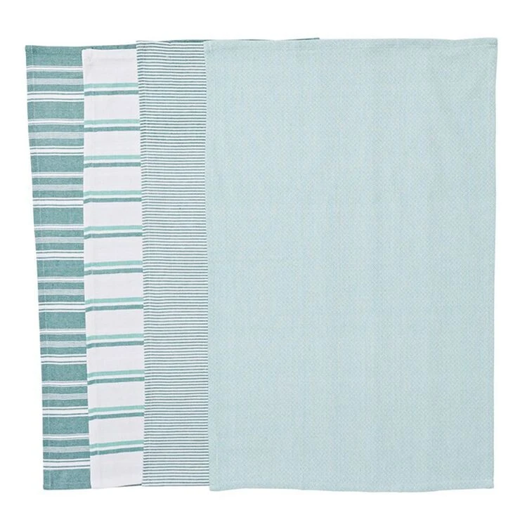 Smith & Nobel Provence 4 Pack Tea Towel Green 45x70cm - Image 2