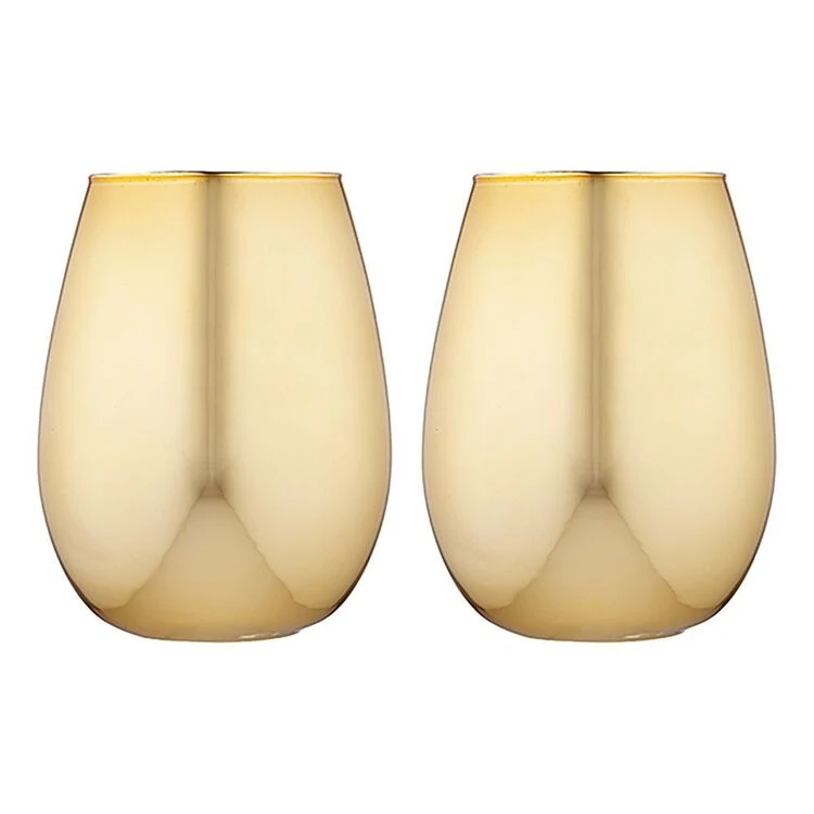 Tempa Aurora Gold 2 Piece Glass Tumbler Set
