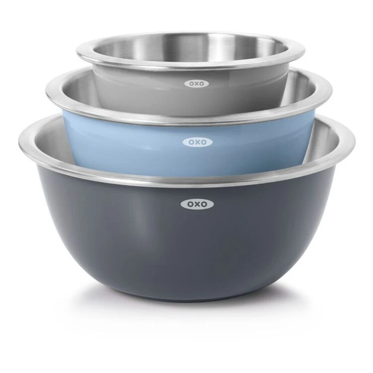 OXO Good Grips 3-Piece Stainless Steel Insulated Mixing Bowl Set - Image 2